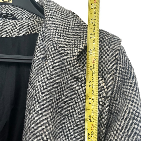 Vintage Wool Blend Coat by Collection Élégante women’s 12 Classic Herringbone - Picture 14 of 14